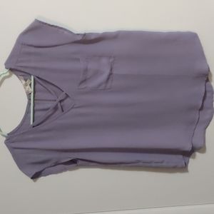 Purple business casual blouse